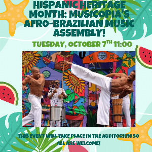 Celebrate Hispanic Heritage Month with Musicopia's Afro-Brazilian Music Assembly!